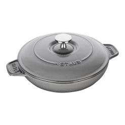 Staub Pirofila Con Coperchio Rotonda - 20 Cm, Grigio Grafite