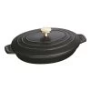 Staub Pirofila Con Coperchio Ovale - 23 Cm, Nero