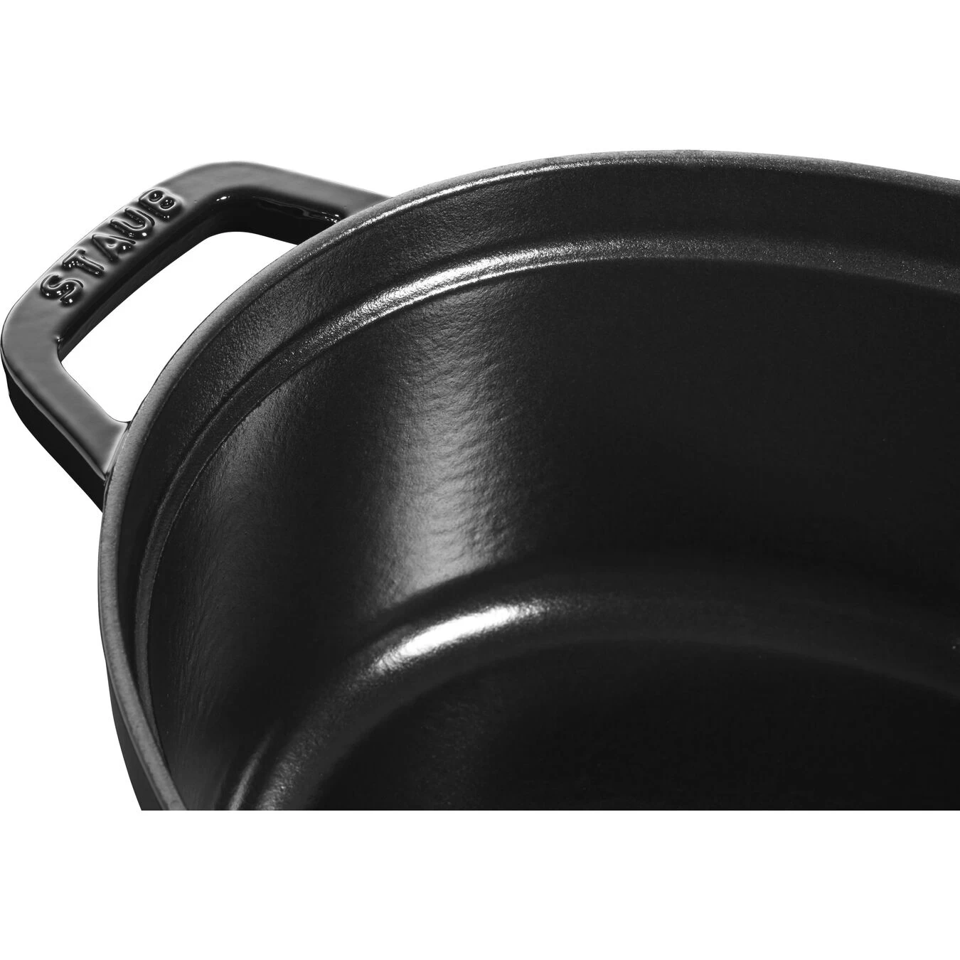 Staub Cocotte Ovale - 31 Cm, Nera Lucida 2 Staub Cocotte Ovale - 31 Cm, Nera Lucida - immagine 2