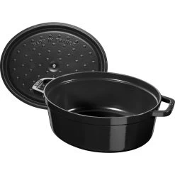 Staub Cocotte Ovale - 31 Cm, Nera Lucida 9 Staub Cocotte Ovale - 31 Cm, Nera Lucida -Cucina Negozio 40510 639 0 4