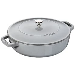 Staub Tegame Chistera Rotondo - 28 Cm, Grigio Grafite