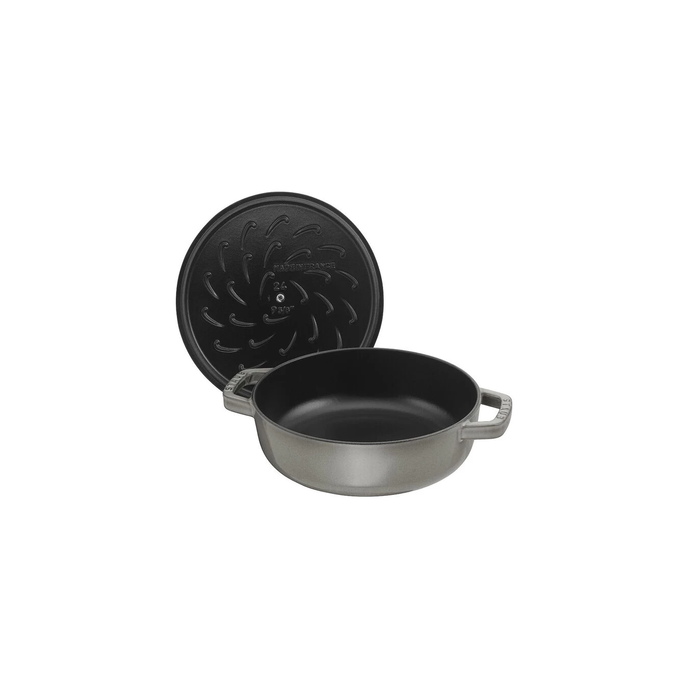 Staub Tegame Chistera Rotondo - 28 Cm, Grigio Grafite 2 Staub Tegame Chistera Rotondo - 28 Cm, Grigio Grafite - immagine 2