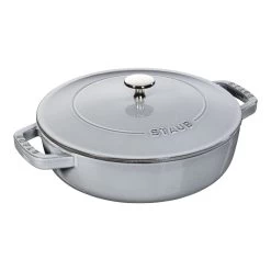 Staub Tegame Chistera Rotondo - 24 Cm, Grigio Grafite