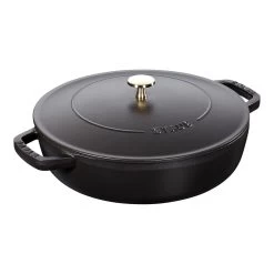 Staub Tegame Chistera Rotondo - 24 Cm, Nero