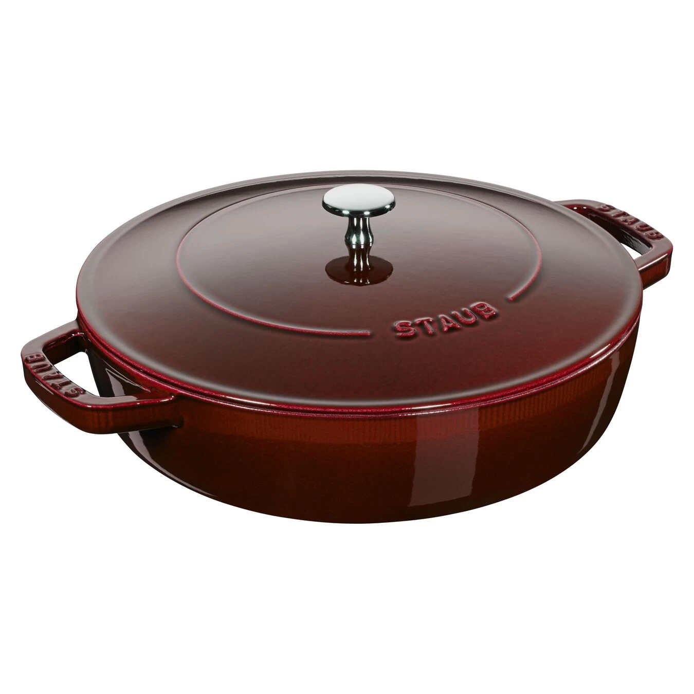 Staub Tegame Chistera Rotondo - 28 Cm, Granatina 1 Staub Tegame Chistera Rotondo - 28 Cm, Granatina