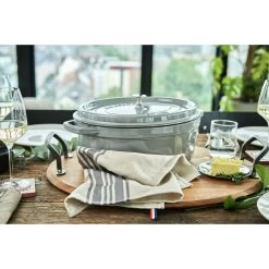 Staub Cocotte Ovale - 37 Cm, Colore Grigio Grafite -Cucina Negozio 424419007