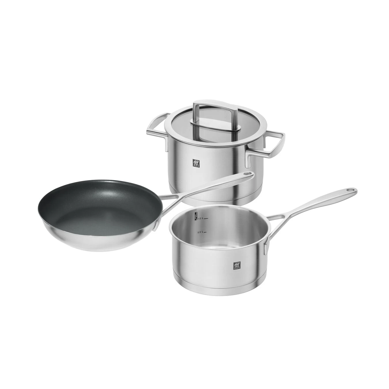 Zwilling Set Di Pentole E Padelle - 3-pz., Acciaio Inox 1 Zwilling Set Di Pentole E Padelle - 3-pz., Acciaio Inox
