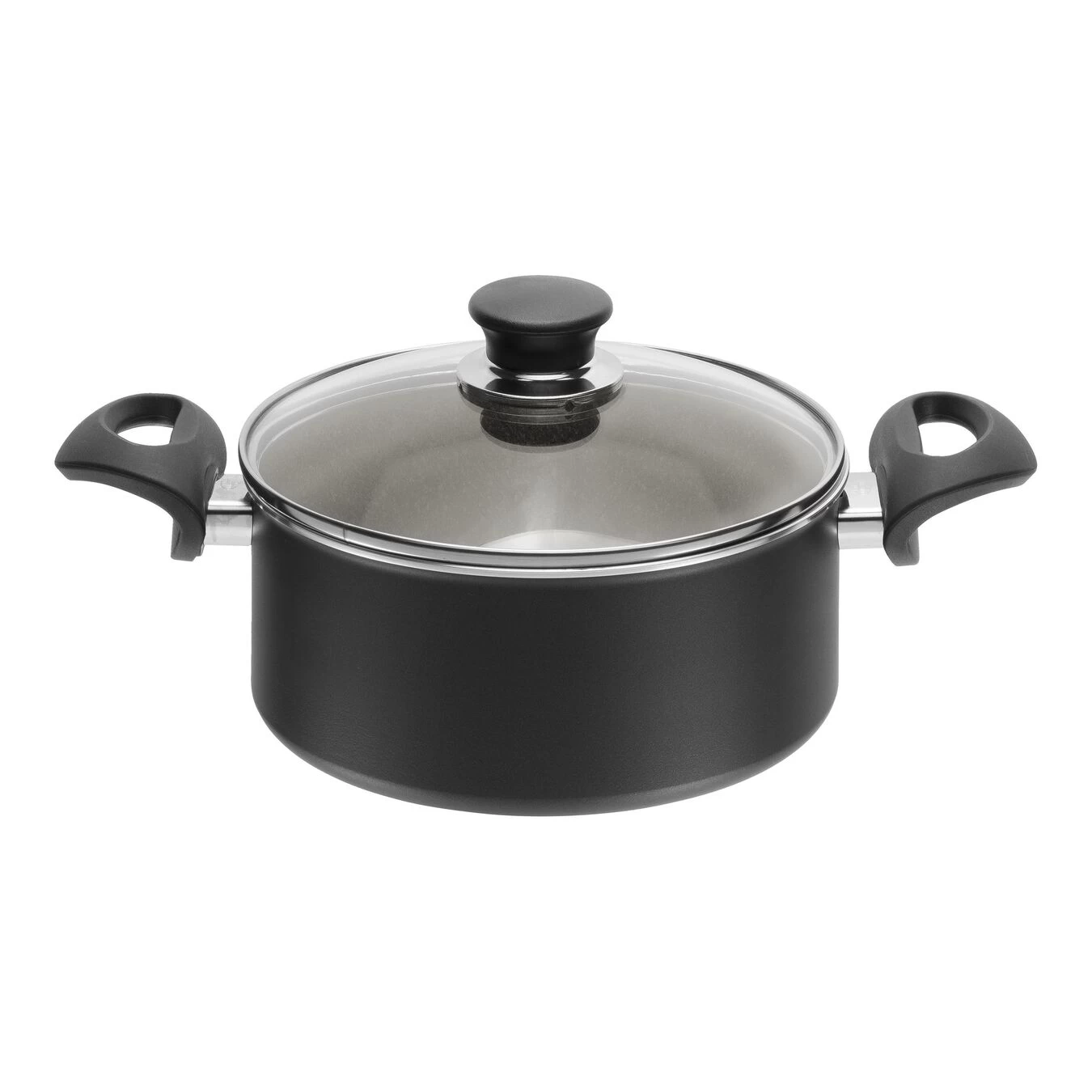 Ballarini Casseruola Con Coperchio In Vetro - 24 Cm, Alluminio, Granitium 1 Ballarini Casseruola Con Coperchio In Vetro - 24 Cm, Alluminio, Granitium