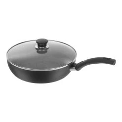 Ballarini Padella Alta Con Coperchio In Vetro - 28 Cm, Alluminio, Granitium