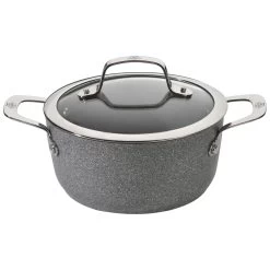 Ballarini Casseruola Con Coperchio - 24 Cm, Alluminio, Granitium Titanium Extreme
