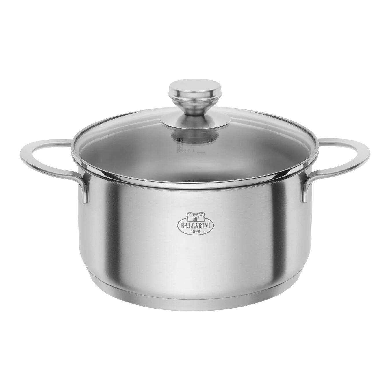 Ballarini Casseruola Con Coperchio - 20 Cm, 18/10 Acciaio Inossidabile 1 Ballarini Casseruola Con Coperchio - 20 Cm, 18/10 Acciaio Inossidabile