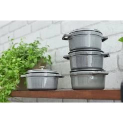 Staub Cocotte Rotonda - 14 Cm, Colore Grigio Grafite -Cucina Negozio 750032233