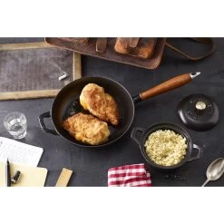 Staub Padella - 24 Cm, Ghisa, Black Matt -Cucina Negozio 750040086