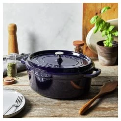 Staub Cocotte Ovale - 31 Cm, Blu Scuro -Cucina Negozio 750058434